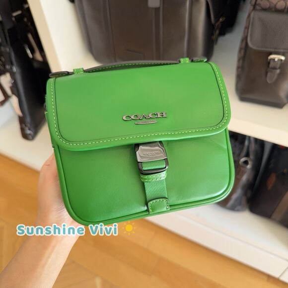 NWT COACH Racer Crossbody Bag Leather CBH56 Qb/Kelly - Picture 1 of 7